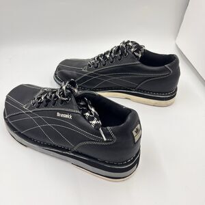 Brunswick Classic Men's Bowling Shoes Black Leather 10